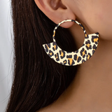 Boucles d'oreilles ronde léopard 974,île de la Réunion