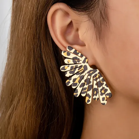 Boucle d'oreilles léopard