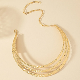 Collier plastron doré 974,île de la Réunion