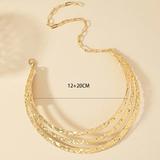 Collier plastron doré 974,île de la Réunion