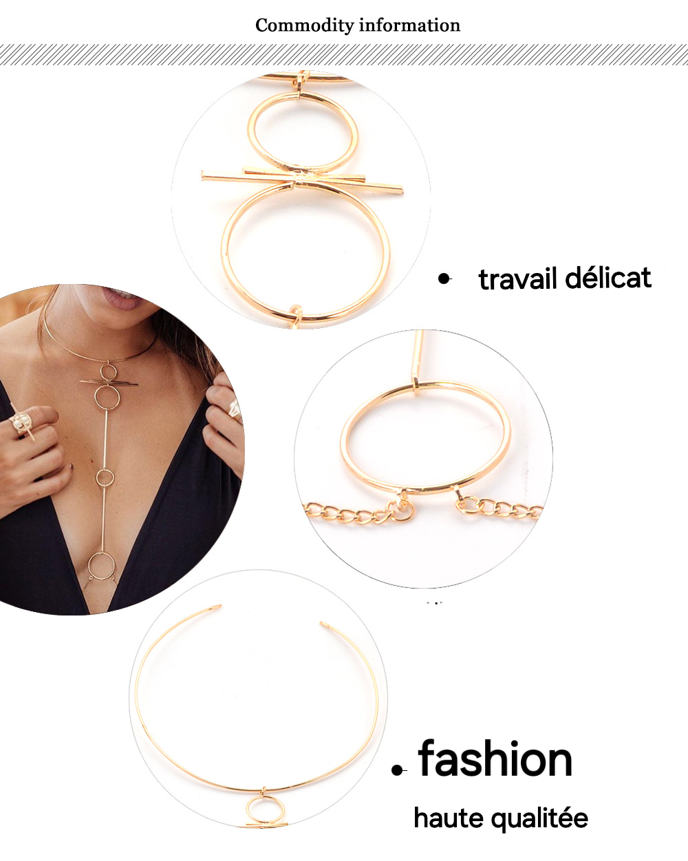 Bijoux corps doré