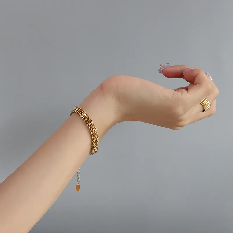 Bracelet acier maille 974,île de la Réunion