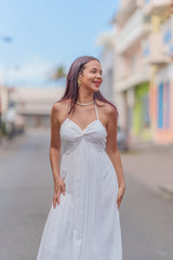 Robe blanche nell 974,île de la Réunion