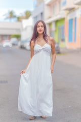 Robe blanche nell 974,île de la Réunion