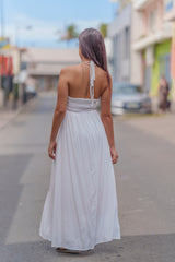 Robe blanche nell 974,île de la Réunion
