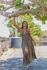 Robe dos nu fleurie 974,ile de la Réunion