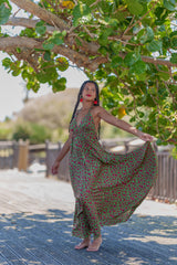 Robe dos nu fleurie 974,ile de la Réunion