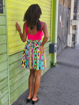 Jupe courte wax africaine 974,île de la Réunion