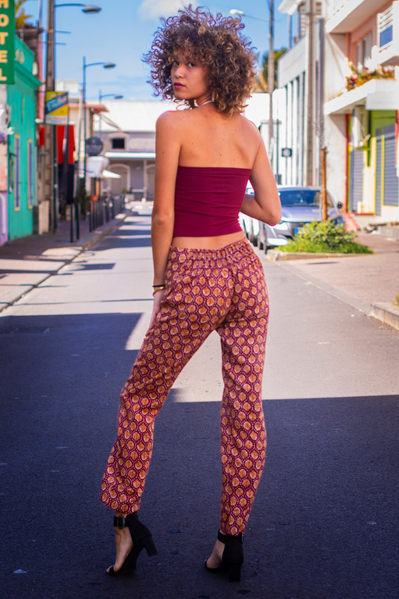 Pantalon cigarette coton 974,,île de la Réunion