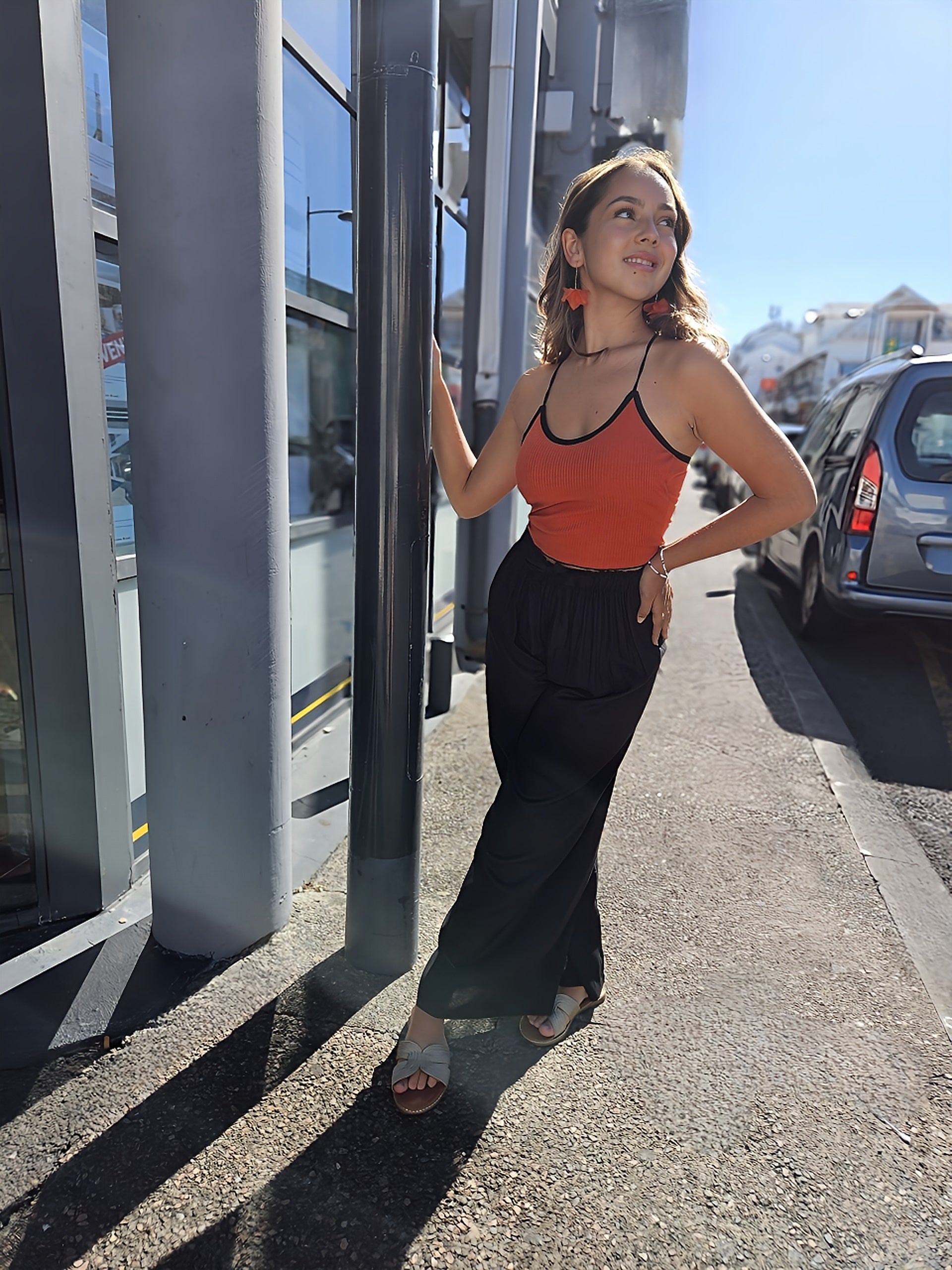 Pantalon fluide noir,île de la Réunion 974
