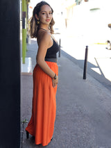 Pantalon fluide orange, île de la Réunion 974