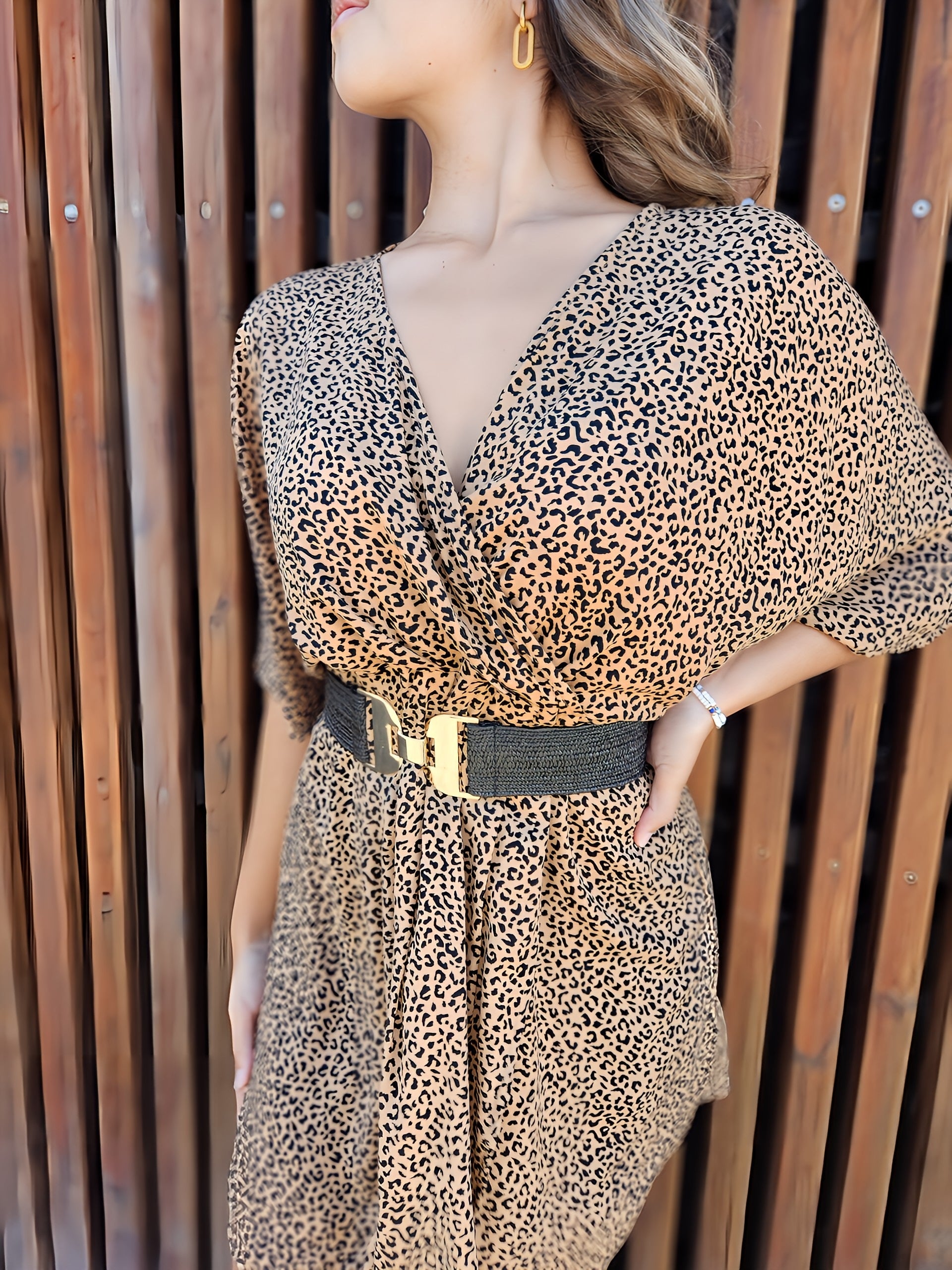 Robe courte léopard, île de la Réunion 974