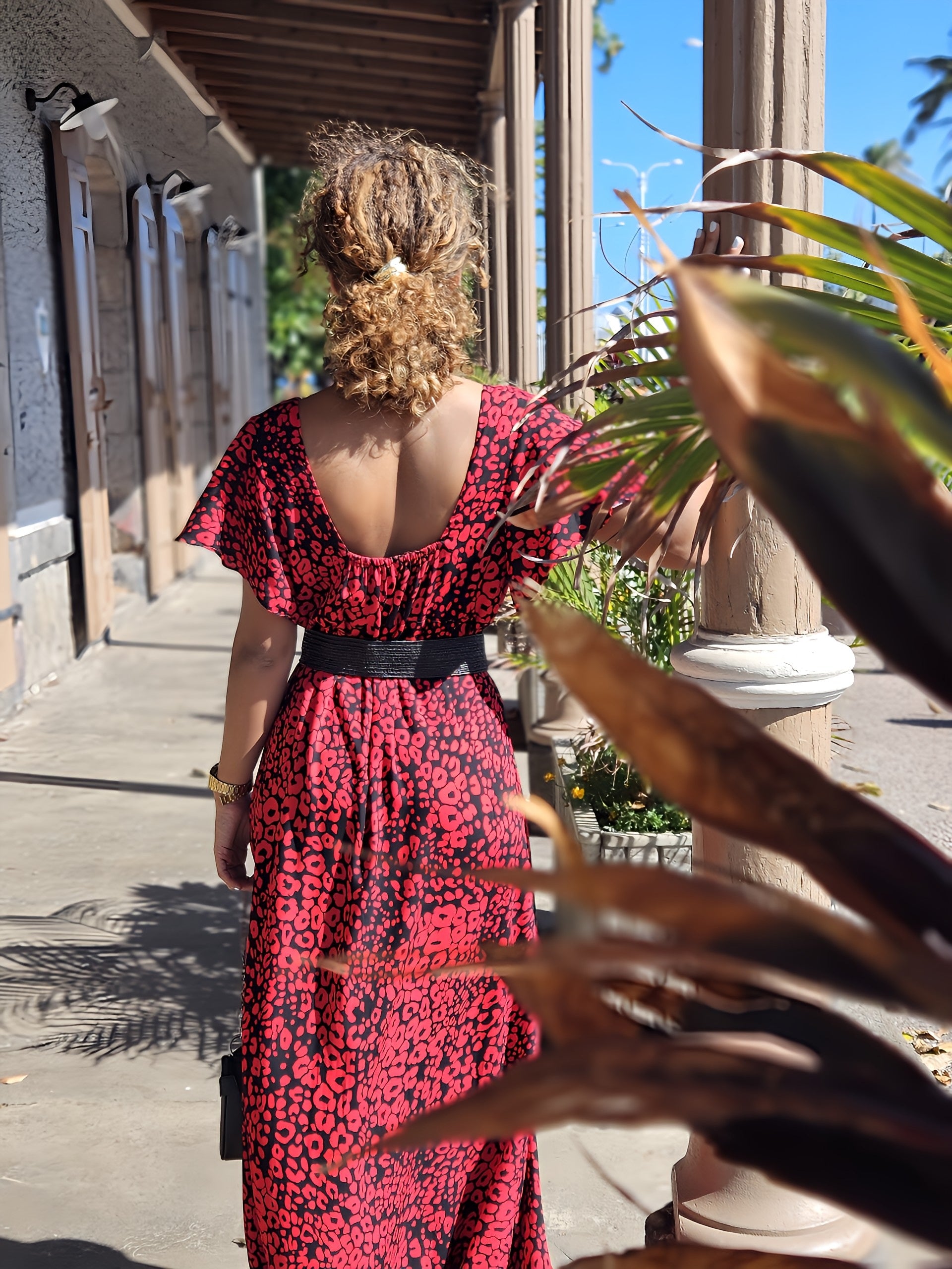 Robe Valentina léopard, île de la Réunion 974