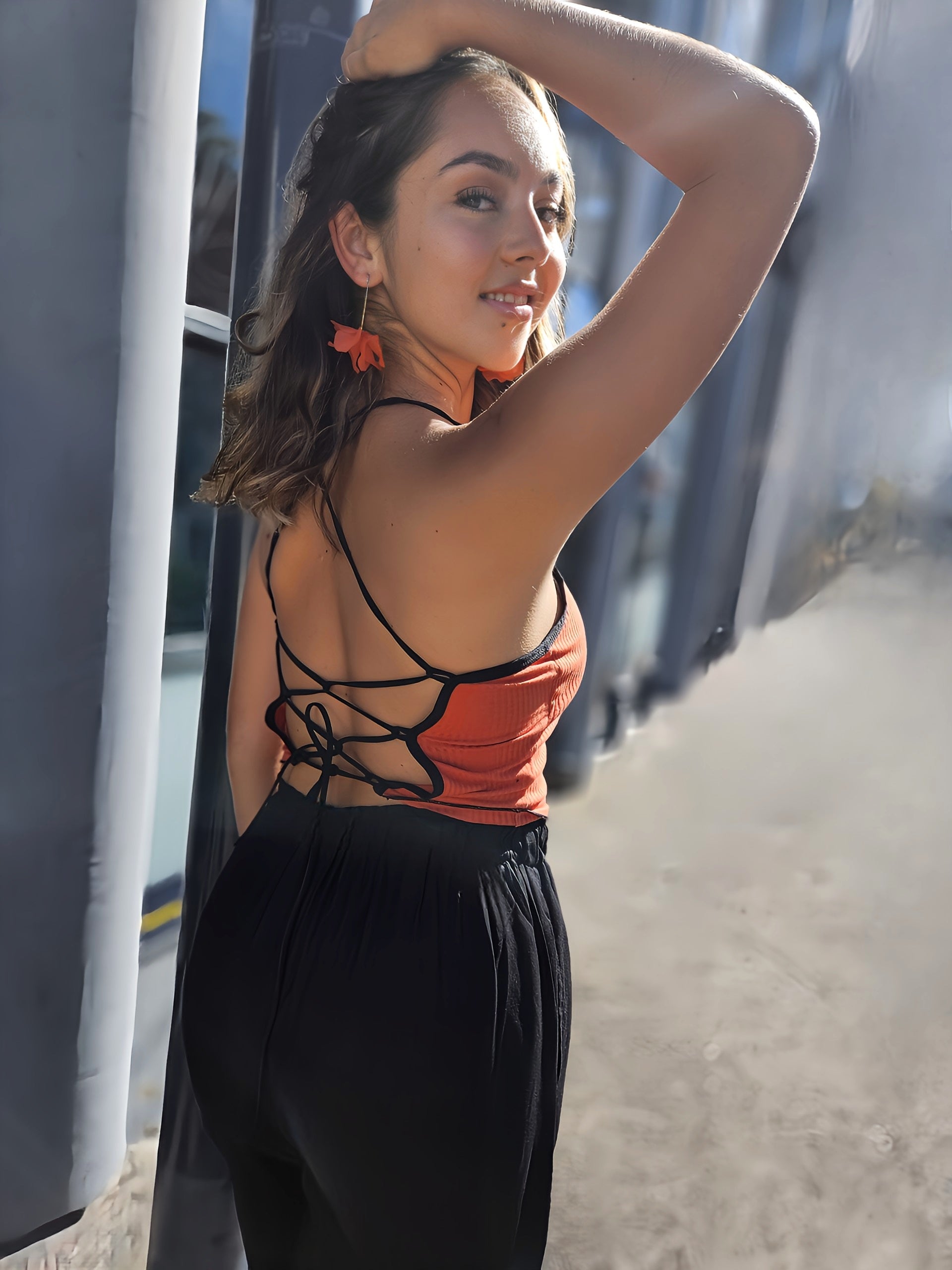 Pantalon fluide noir,île de la Réunion 974