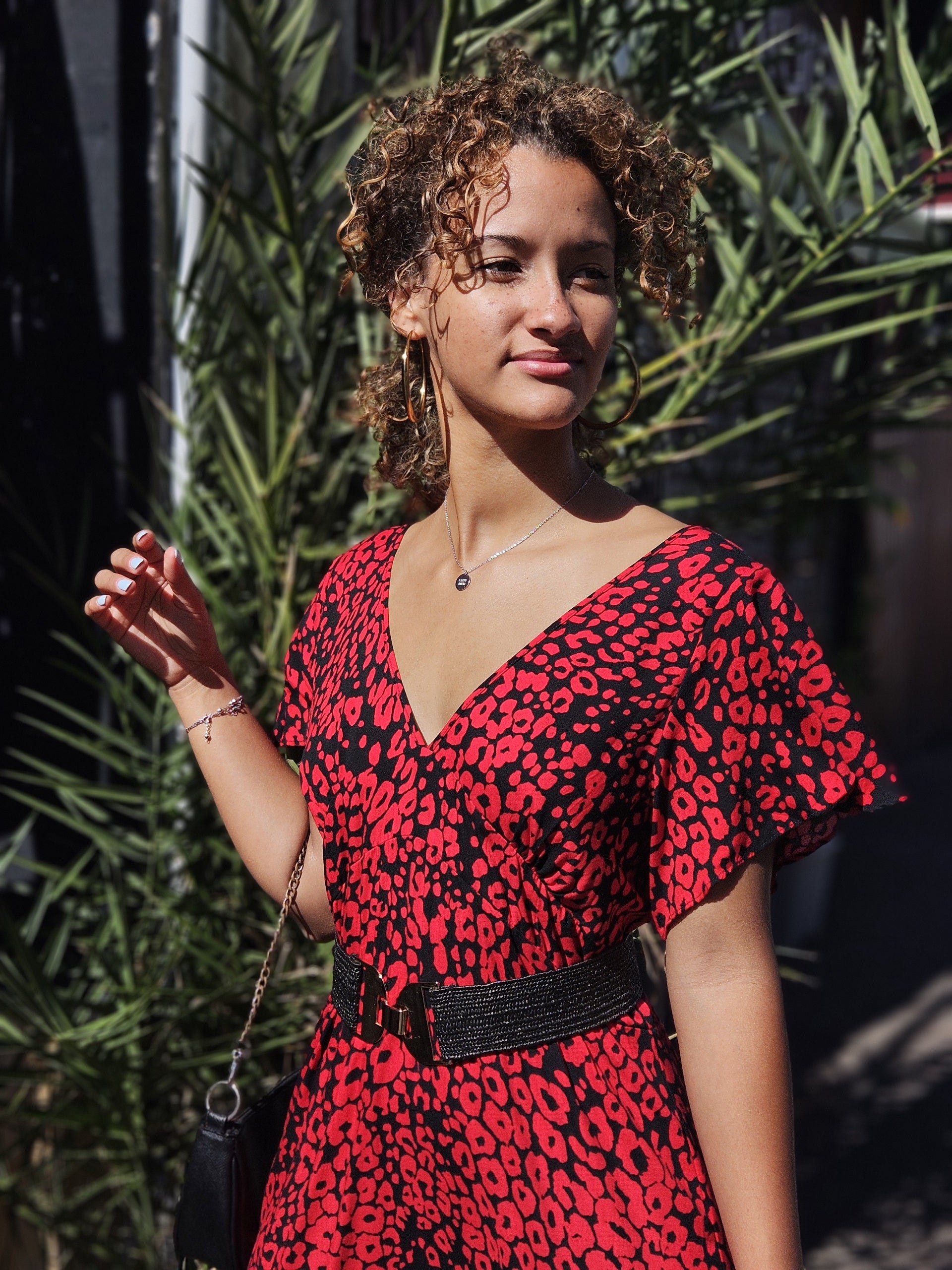 Robe Valentina léopard, île de la Réunion 974