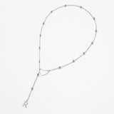 Hollow heart-shaped letter necklace