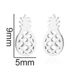 Boucles d'oreilles Ananas 974,île de la Réunion