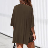 Ensemble femme short et top oversize vert – Look casual chic confortable