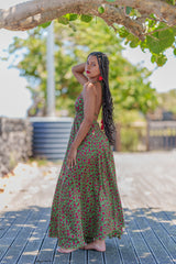 Robe dos nu fleurie 974,ile de la Réunion
