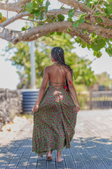 Robe dos nu fleurie 974,ile de la Réunion