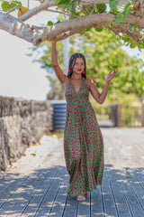Robe dos nu fleurie 974,ile de la Réunion