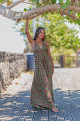 Robe dos nu fleurie 974,ile de la Réunion
