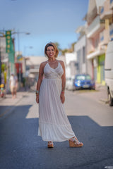 Robe blanche sixty 974,île de la Réunion