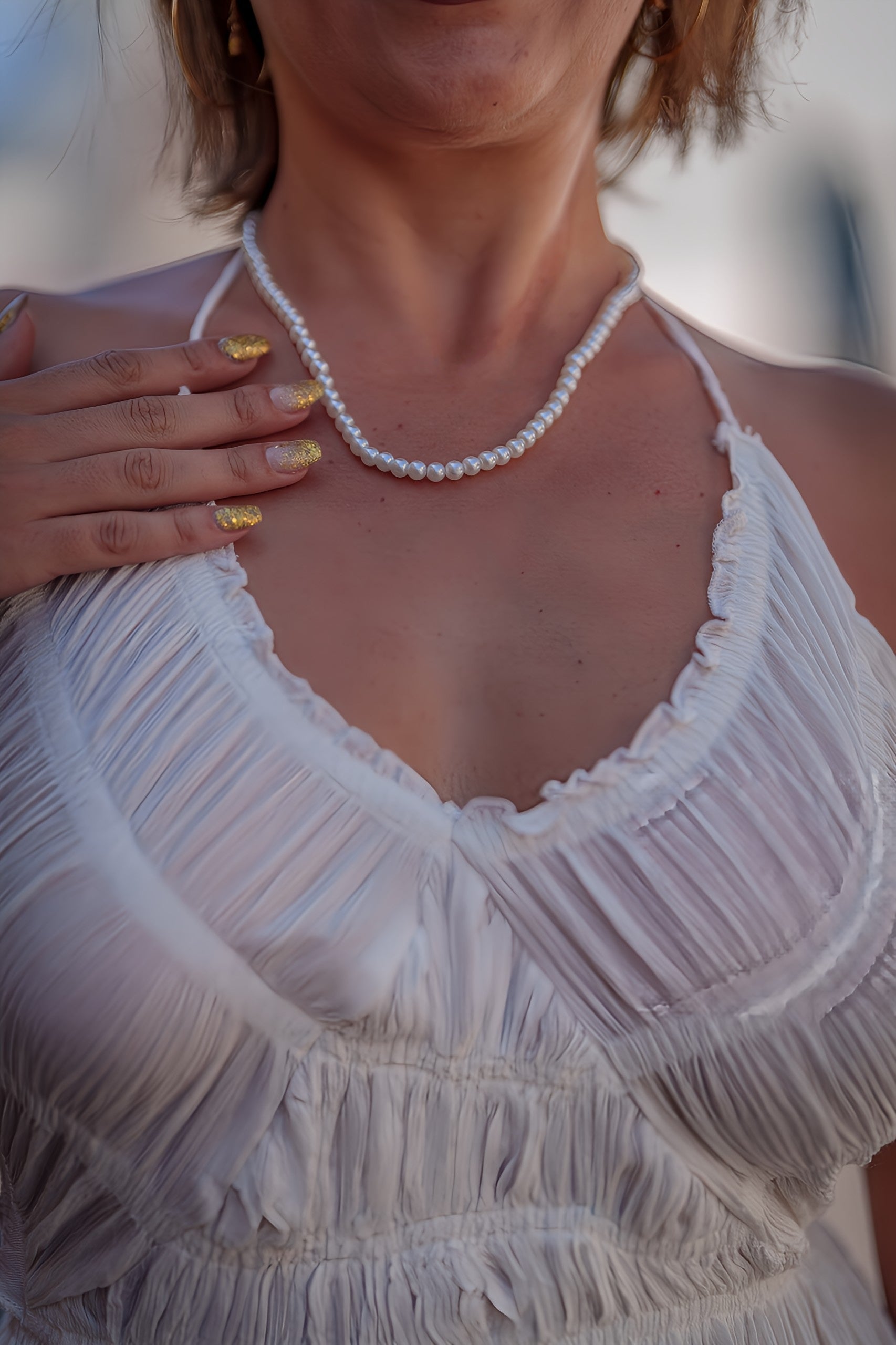 Robe blanche sixty 974,île de la Réunion