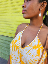 Robe courte dos nu tropicale 974,île de la Réunion