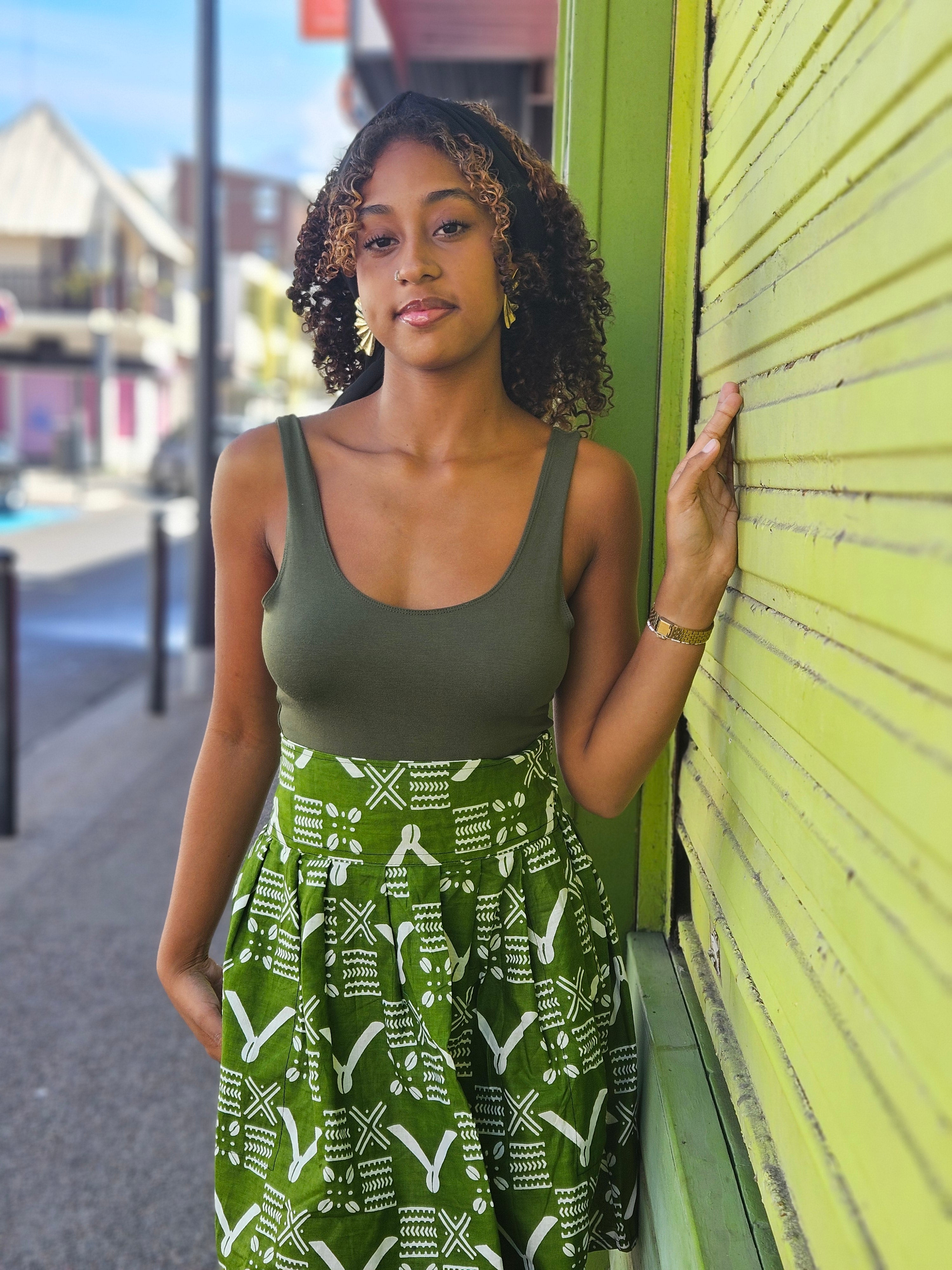 Jupe courte wax 974,île de la Réunion