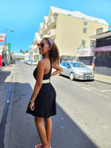 Robe courte noire 974,île de la Réunion