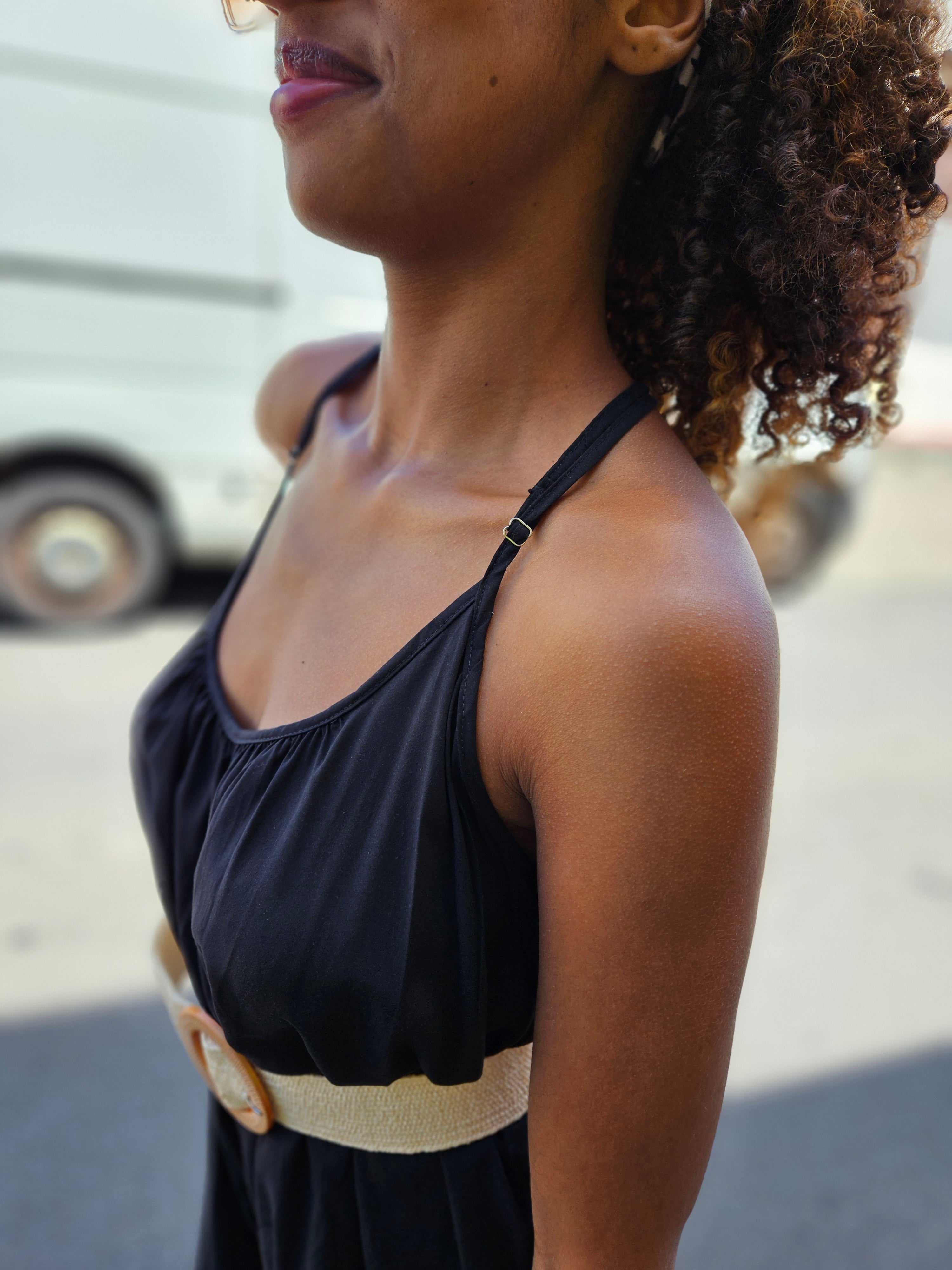 Robe courte noire 974,île de la Réunion