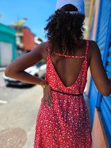 Robe courte rouge 974,île de la Réunion