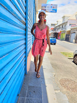 Robe courte rouge 974,île de la Réunion