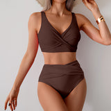 Bikini feminine two-piece swimsuit, high-waisted swimsuit set