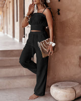 Ensemble pantalon femme été – tissu naturel respirant, style bohème chic