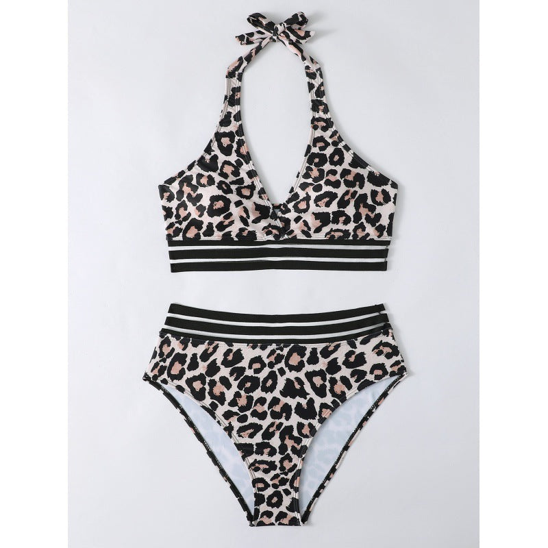 European and American high-waist two-piece bikini