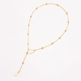 Hollow heart-shaped letter necklace