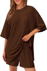 Ensemble femme short et top oversize vert – Look casual chic confortable