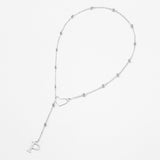 Hollow heart-shaped letter necklace