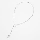 Hollow heart-shaped letter necklace