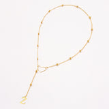 Hollow heart-shaped letter necklace