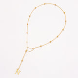 Hollow heart-shaped letter necklace