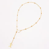 Hollow heart-shaped letter necklace