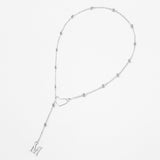 Hollow heart-shaped letter necklace