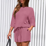 Ensemble femme short et top oversize vert – Look casual chic confortable