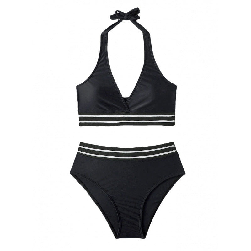 European and American high-waist two-piece bikini