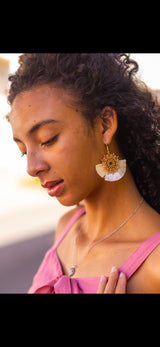 Boucle d'oreilles mandala 974,île de la Réunion