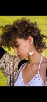 Boucle d'oreilles ethnique 974,île de la Réunion