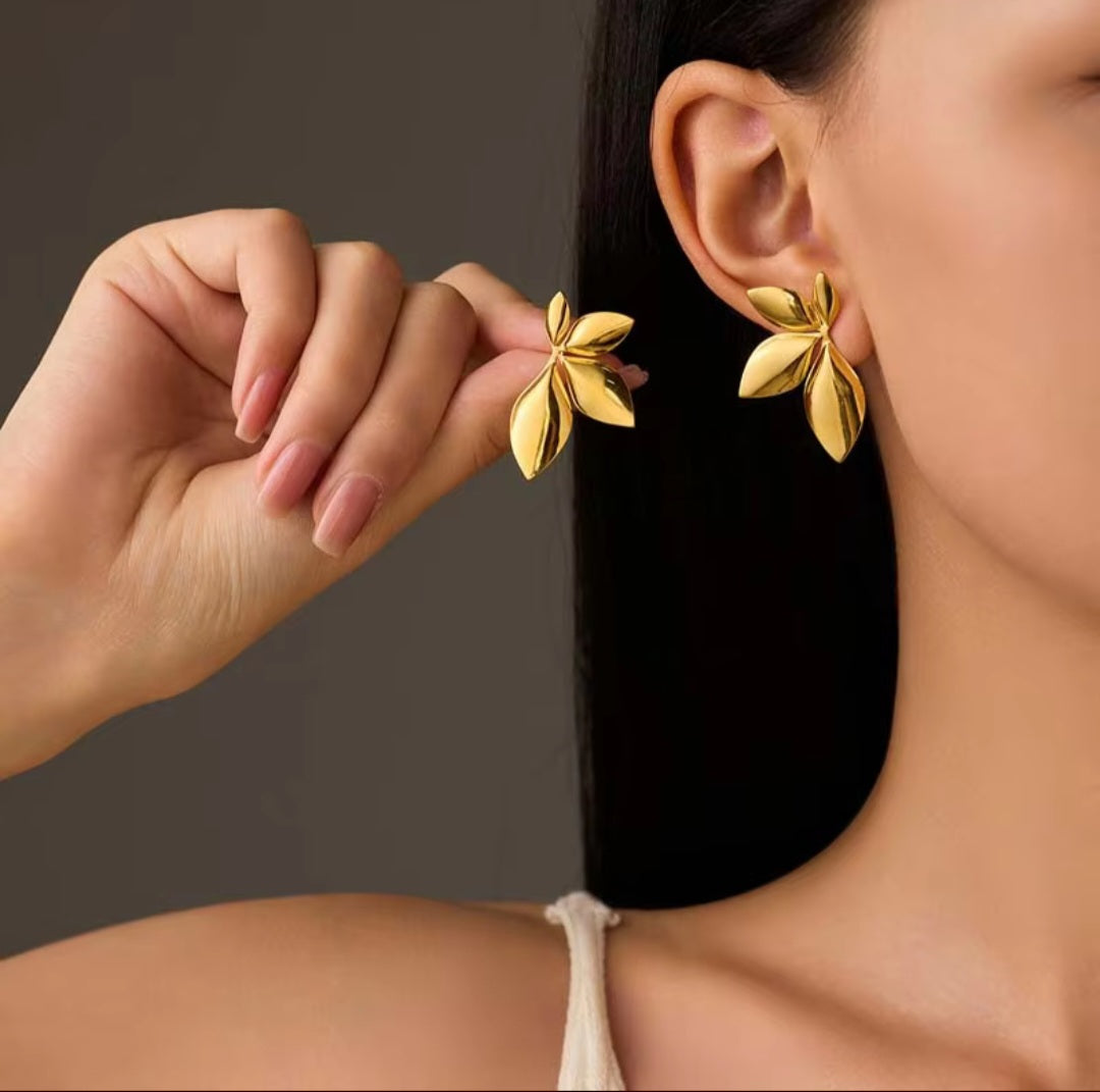 Boucle d'oreilles fleurs 974,île de la Réunion